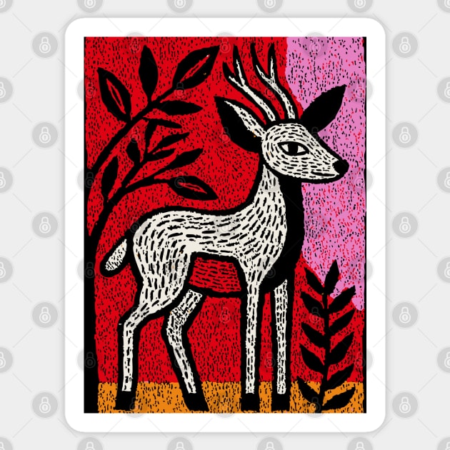 Gentle Fawn | The Forest Spirit Cernunnos Sticker by TuncGK